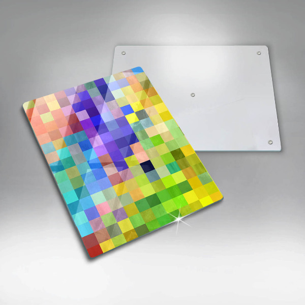 Cutting board Colorful squares pixels