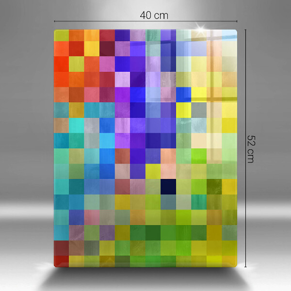 Cutting board Colorful squares pixels