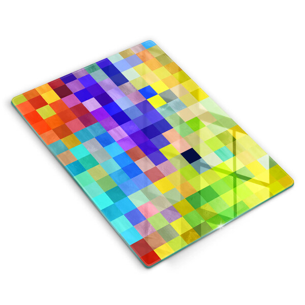 Cutting board Colorful squares pixels