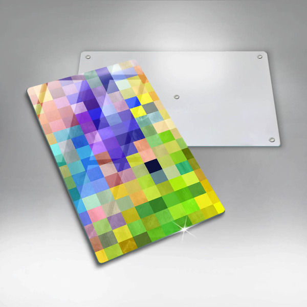 Cutting board Colorful squares pixels