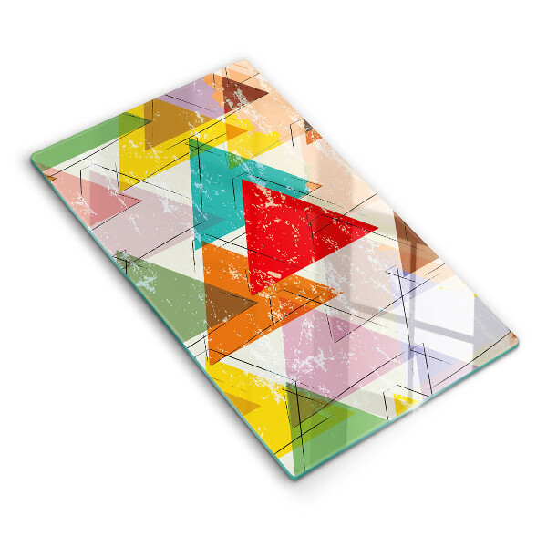 Cutting board Painted triangles