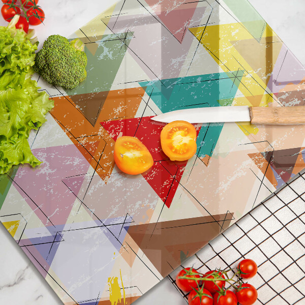 Cutting board Painted triangles