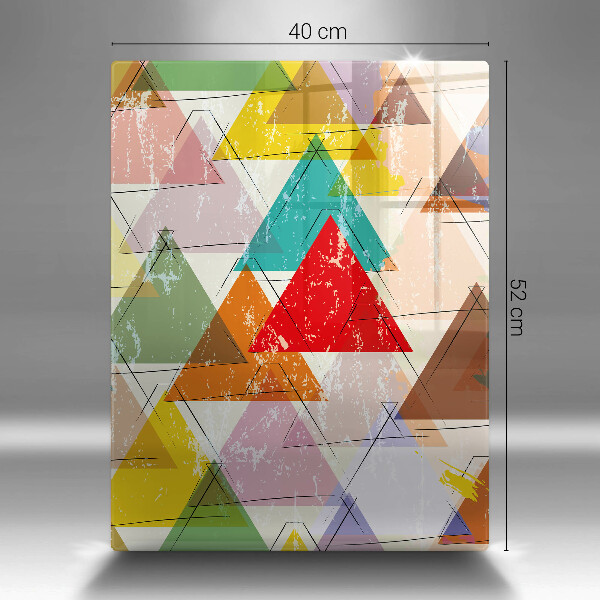 Cutting board Painted triangles