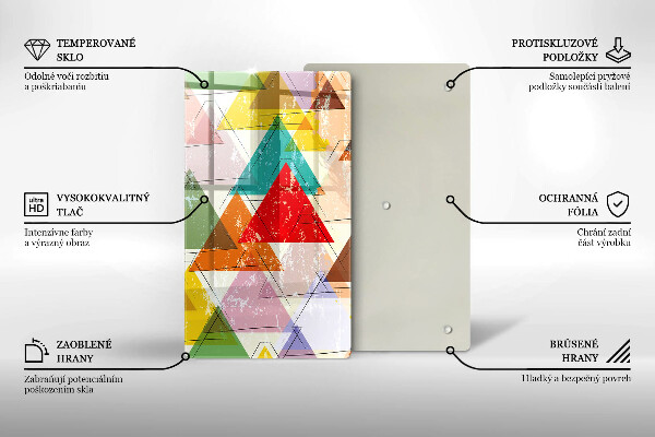 Cutting board Painted triangles