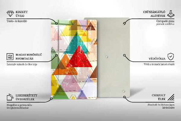 Cutting board Painted triangles