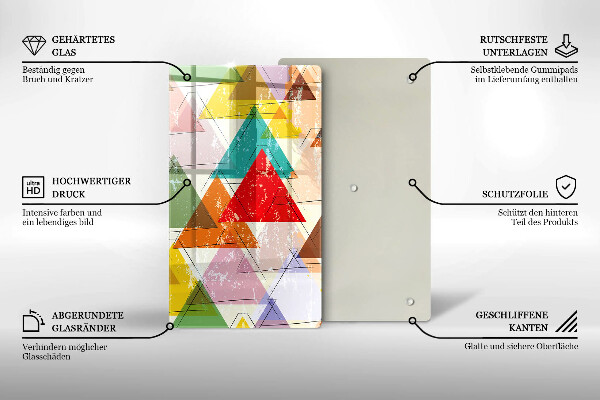 Cutting board Painted triangles