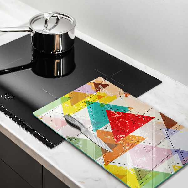 Cutting board Painted triangles
