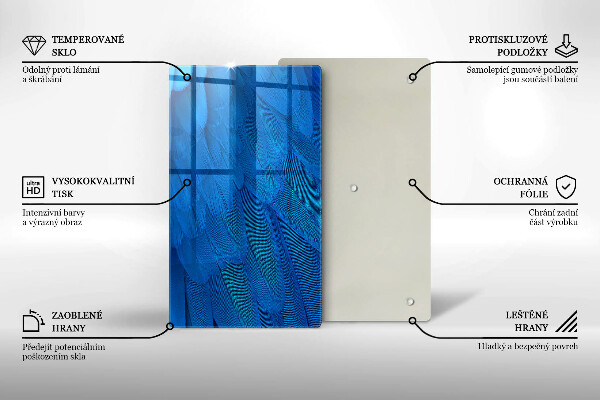 Cutting board Bird feathers