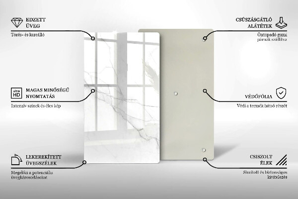 Cutting board Delicate white marble