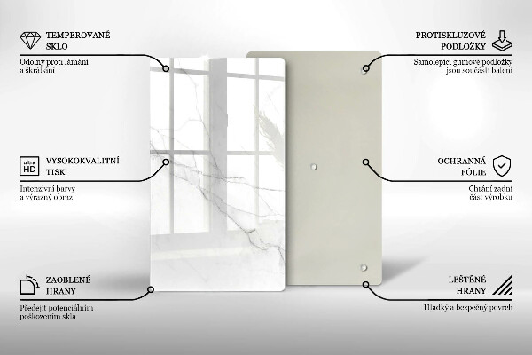 Cutting board Delicate white marble