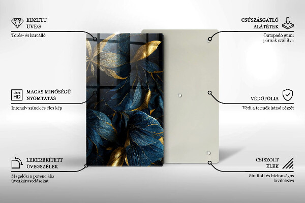 Worktop saver Decorative leaves with gold