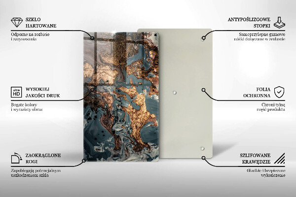 Worktop saver Decorative rock with gold