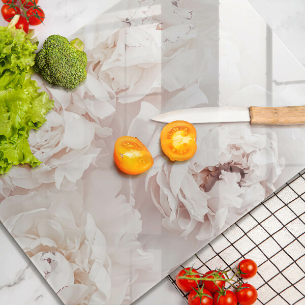 Cutting board Pastel peonies
