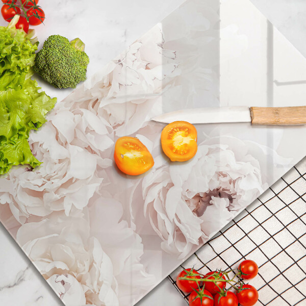 Cutting board Pastel peonies