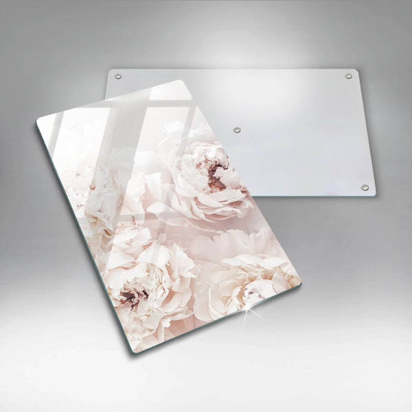 Cutting board Pastel peonies
