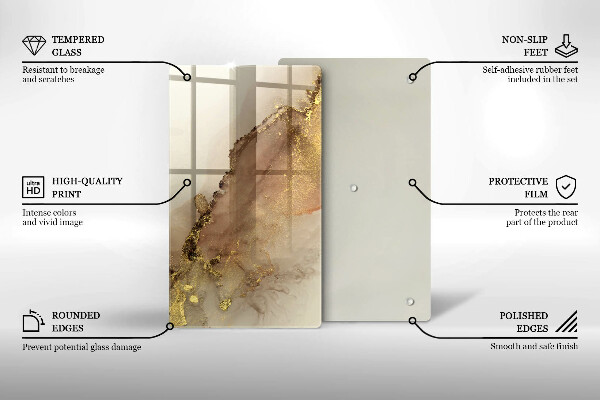 Cutting board Abstraction gold