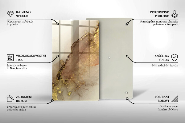 Cutting board Abstraction gold