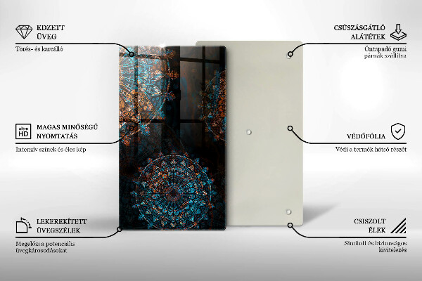 Cutting board Boho Vintage Circles