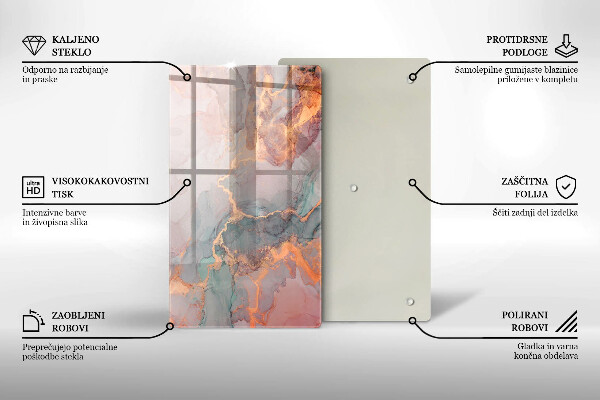 Cutting board Marble with gold