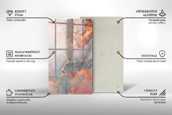 Cutting board Marble with gold