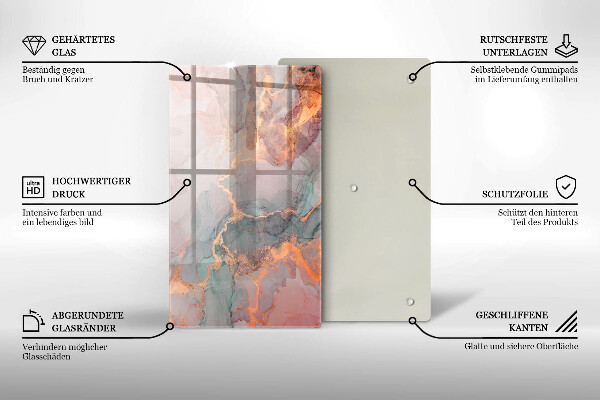 Cutting board Marble with gold