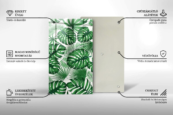 Cutting board Monstera leaves