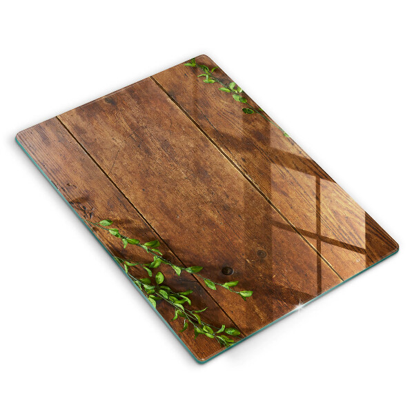 Cutting board Wooden boards and leaves