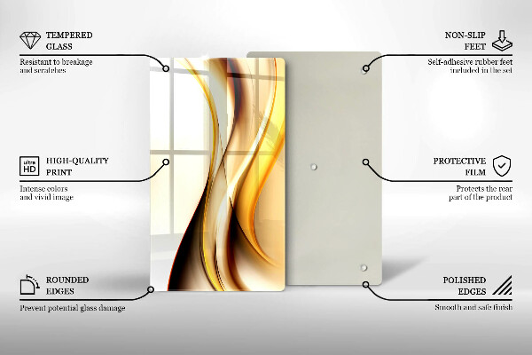 Cutting board Abstraction smoke lines