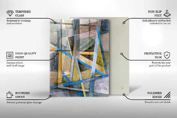 Cutting board Abstraction smoke lines