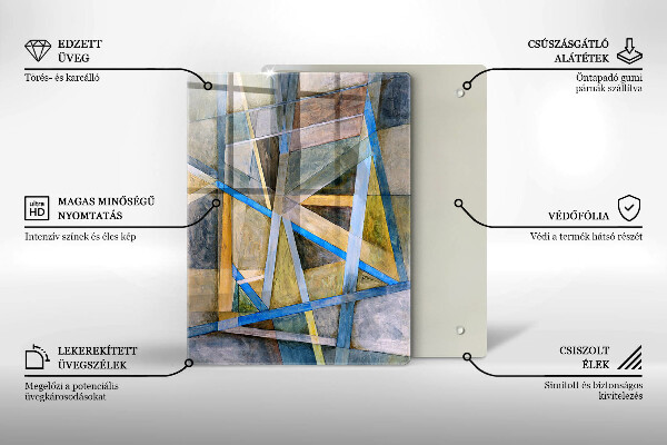 Cutting board Abstraction smoke lines