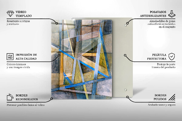 Cutting board Abstraction smoke lines