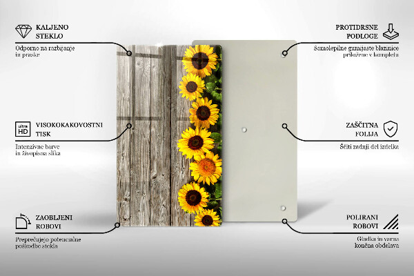 Cutting board Sunflowers on the boards