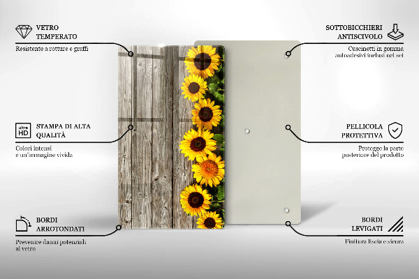 Cutting board Sunflowers on the boards