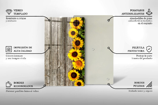 Cutting board Sunflowers on the boards