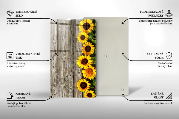 Cutting board Sunflowers on the boards