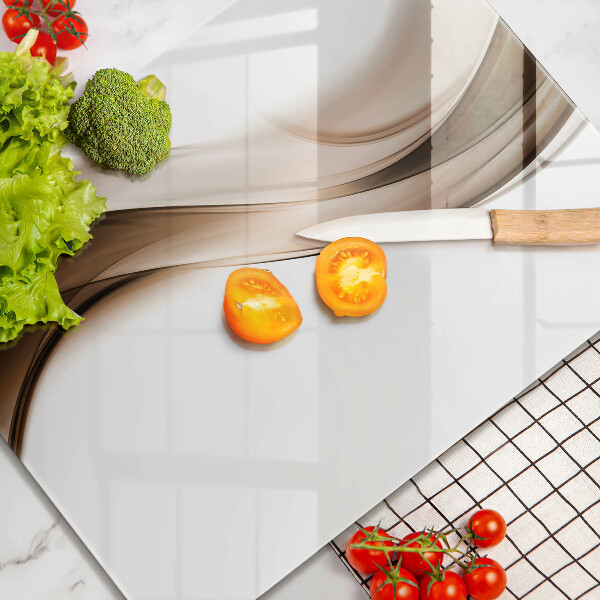 Cutting board Abstraction brown lines