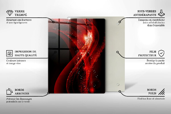 Cutting board Abstraction brown lines