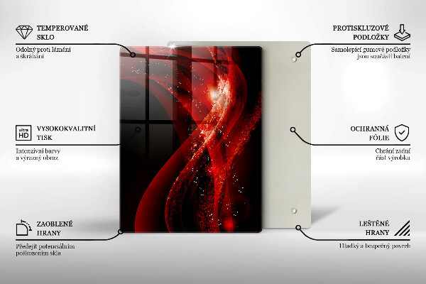 Cutting board Abstraction brown lines