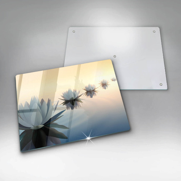 Chopping board Lilie flowers on the water