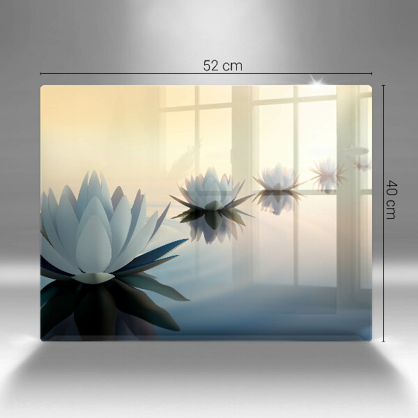 Chopping board Lilie flowers on the water