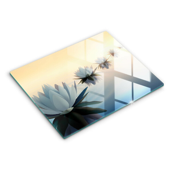 Chopping board Lilie flowers on the water