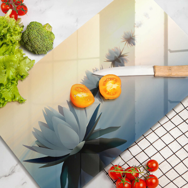 Chopping board Lilie flowers on the water