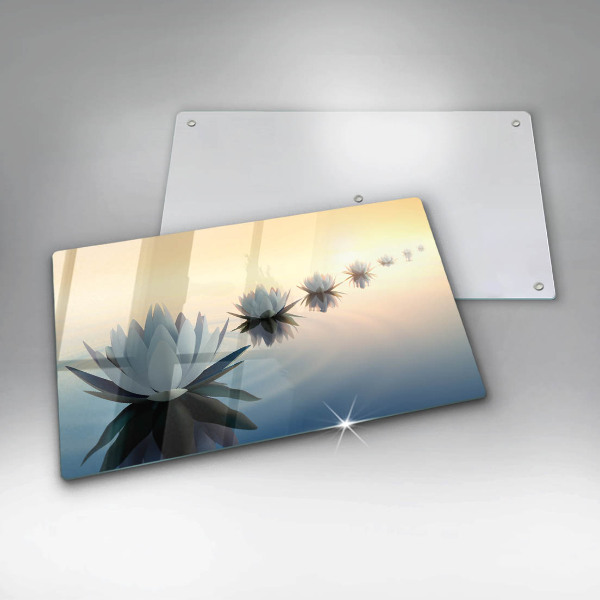 Chopping board Lilie flowers on the water