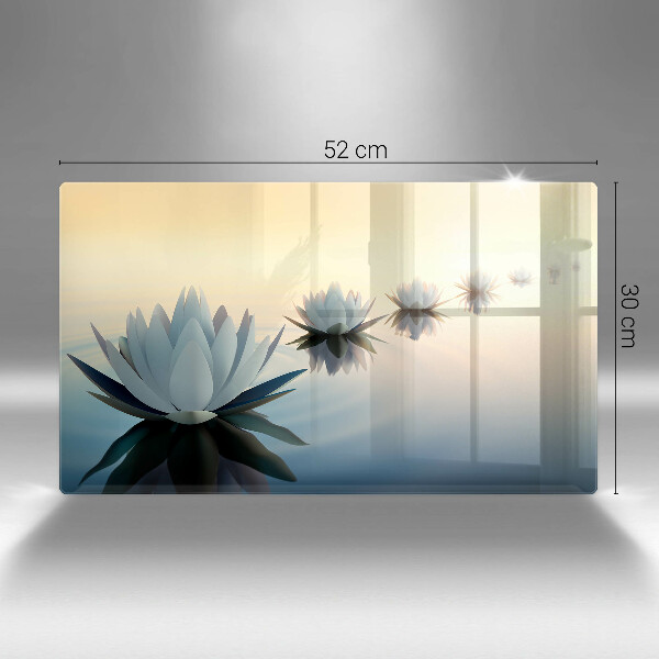 Chopping board Lilie flowers on the water