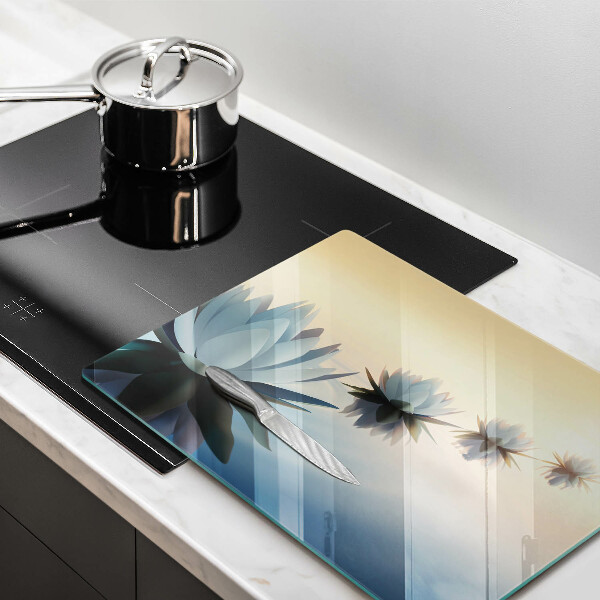 Chopping board Lilie flowers on the water