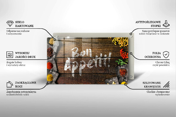 Chopping board Boards inscription Bon Appetit