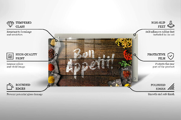 Chopping board Boards inscription Bon Appetit