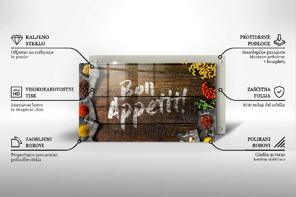 Chopping board Boards inscription Bon Appetit