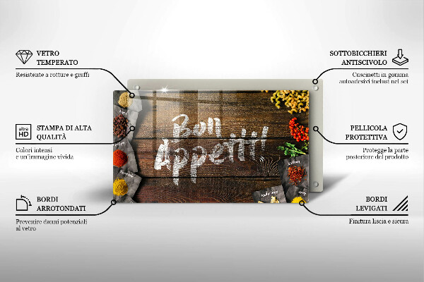 Chopping board Boards inscription Bon Appetit