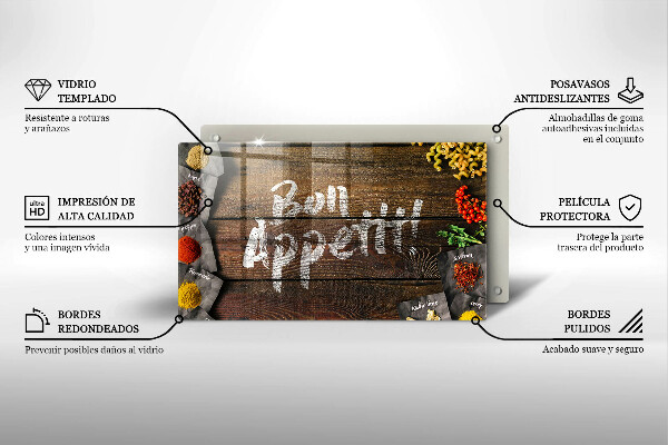 Chopping board Boards inscription Bon Appetit